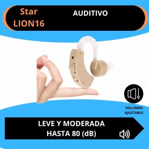 Audífono económico Star Lion 16 para pérdida de leve a moderada, con pila LR44